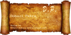 Dobozi Petra névjegykártya