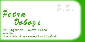 petra dobozi business card